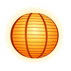 Light Orange Sphere Lantern